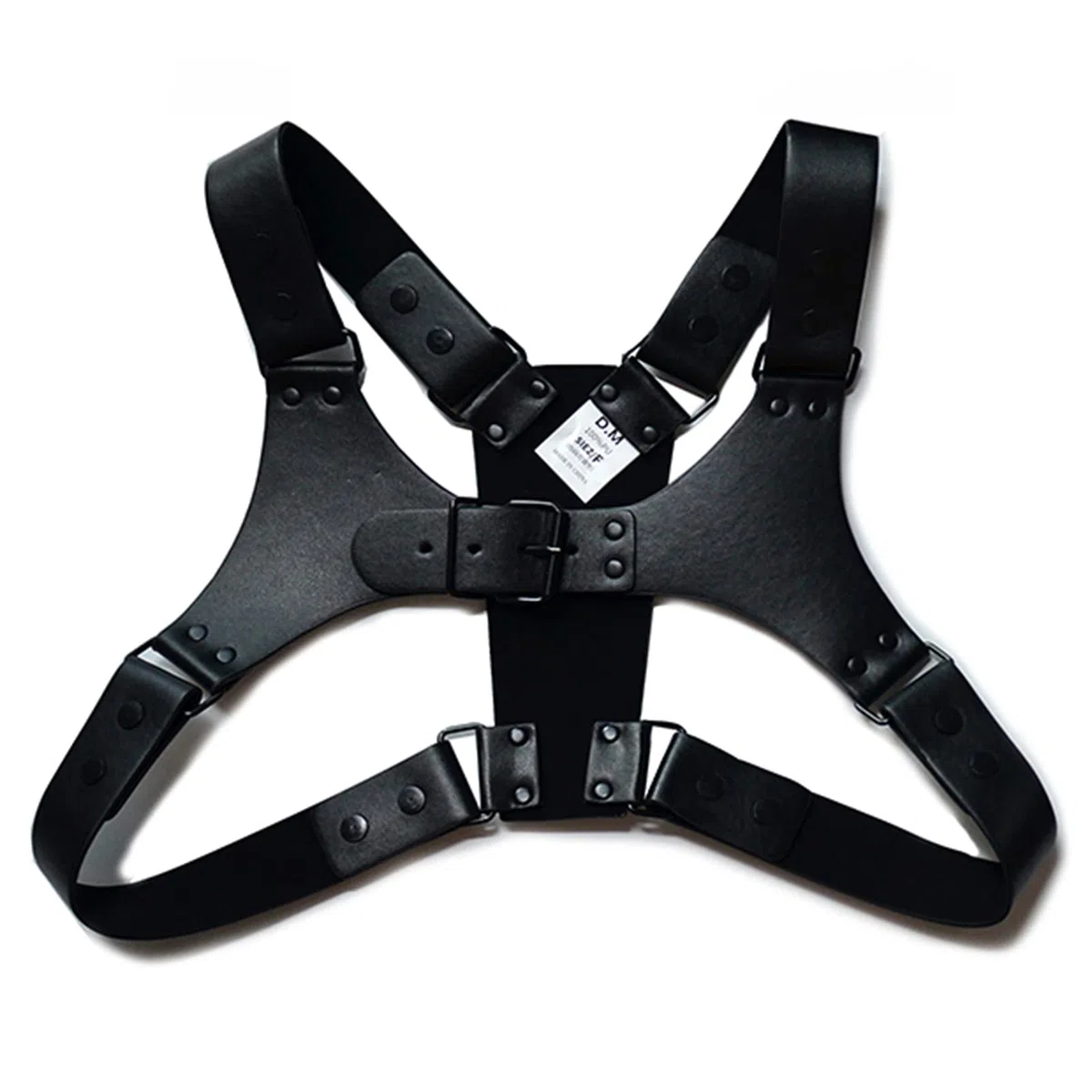 Harnais en Cuir pour Homme avec Bretelles Réglables Demi Harnais Ceinture De Poitrine Boucles D'Intérêt Gay Clubwear Costume Muscle Sling