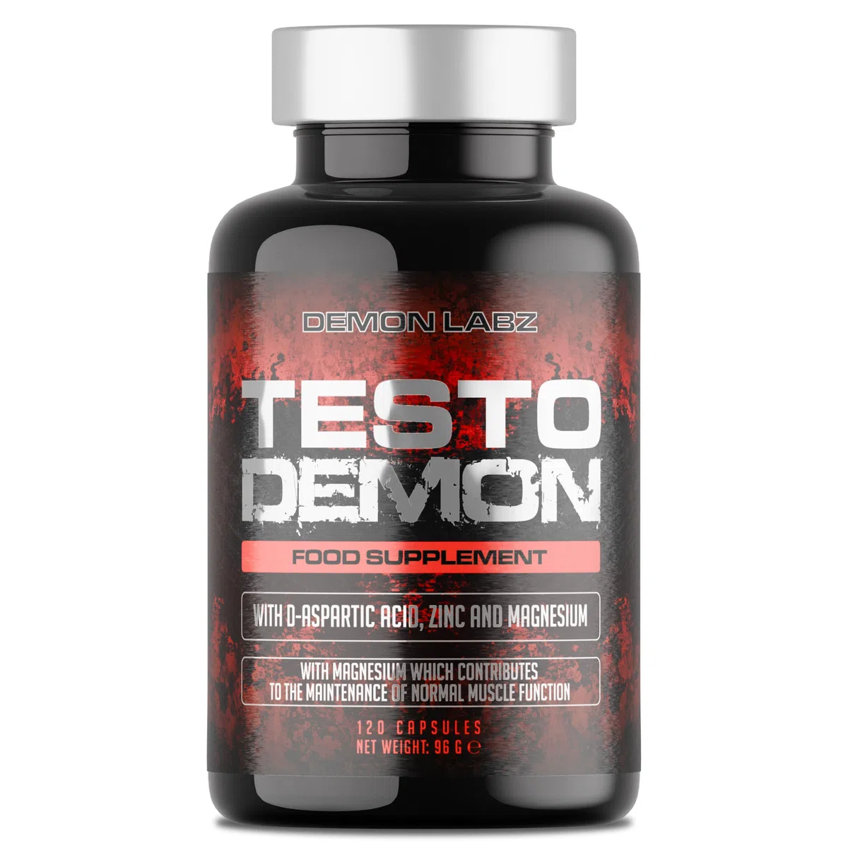 Testo Demon – Complexe Zinc & Acides Aminés pour hommes avec Maca, Vitamines B et Extraits Botaniques – 120 Gélules (30 Portions)