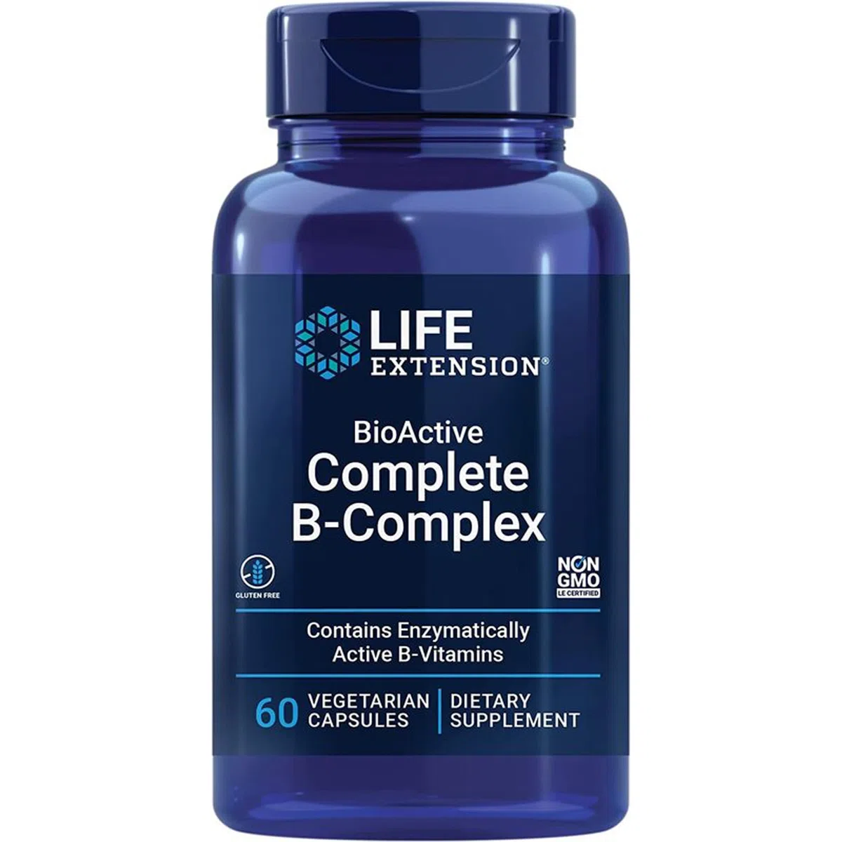 Life Extension, BioActive Complete B-Complex (Complexe Complet de Vitamines B), 60 Capsules végétaliennes, Végétarien, Sans Gluten, Sans Soja, Sans OGM