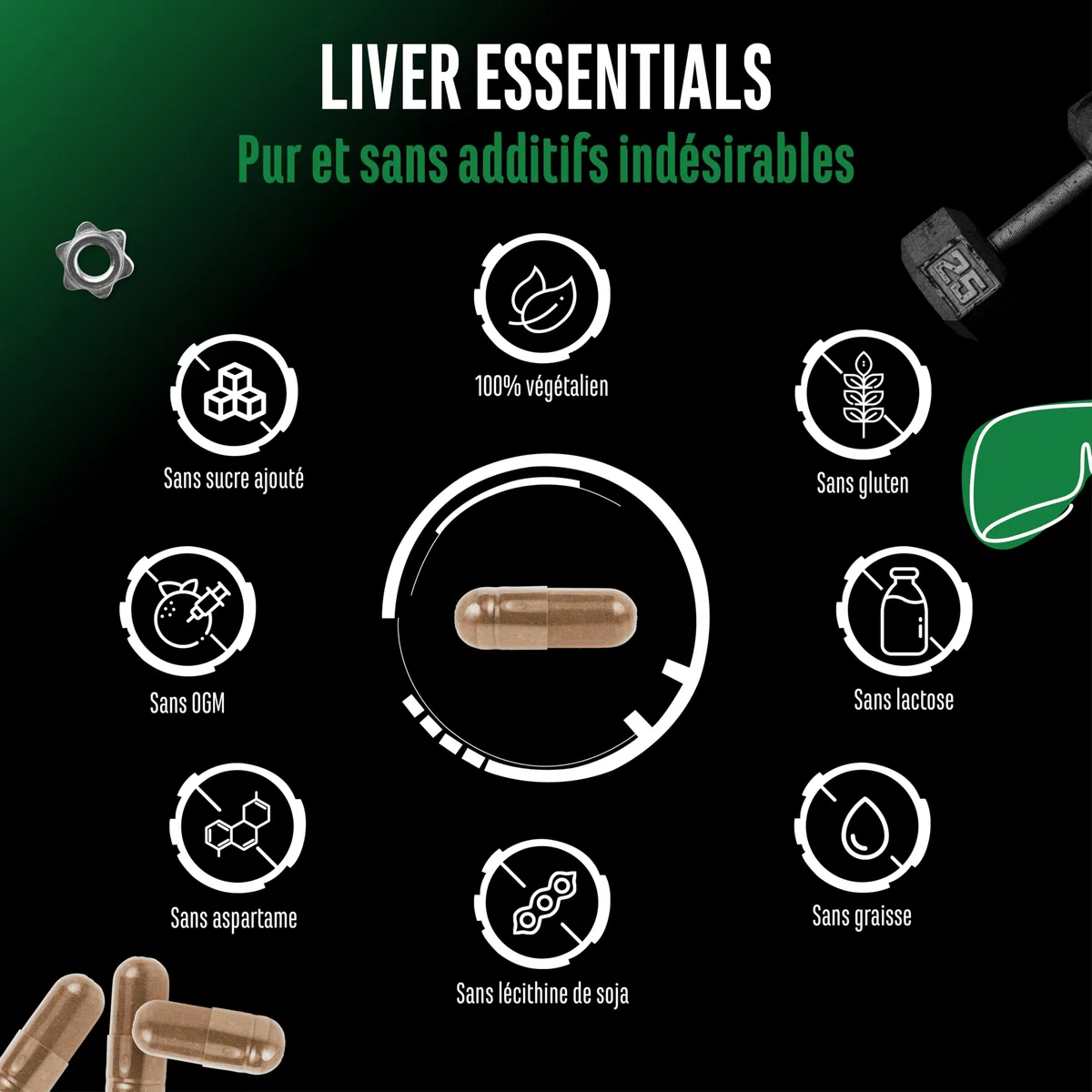 Liver Essentials 180 Capsules Complexe Foie Hautement Dosé avec Chardon Marie Choline NAC Artichaut Pissenlit Schizandra Gingembre Indol 3 Carbinol Desmodium Rutine Vegan