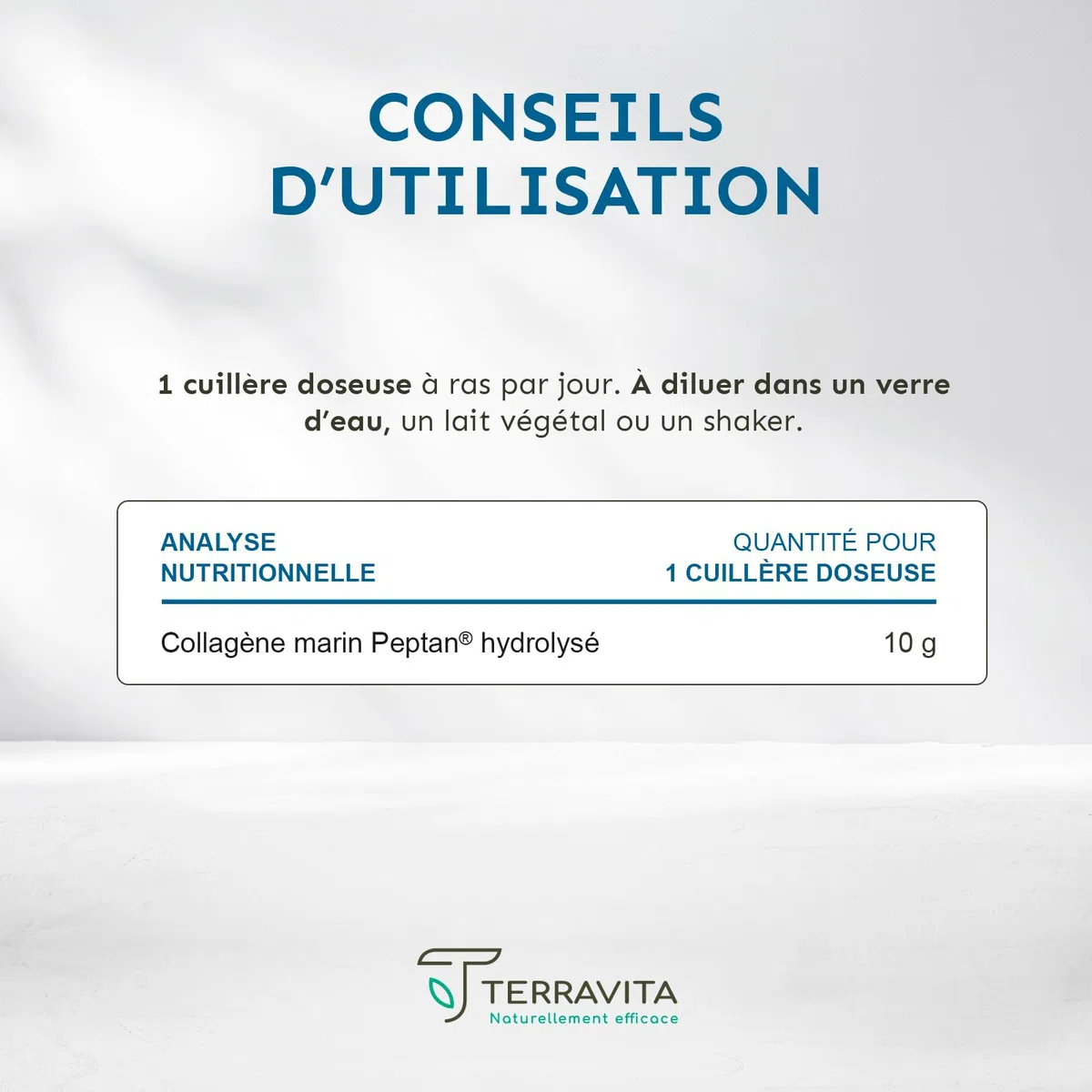 COLLAGÈNE MARIN Breveté en Poudre | 325 Grammes de Peptides de Collagène Purs de Type 1 | Articulations Souples, Peau Lisse et Hydratée | Goût Chocolat | Filière 100% Française | Terravita