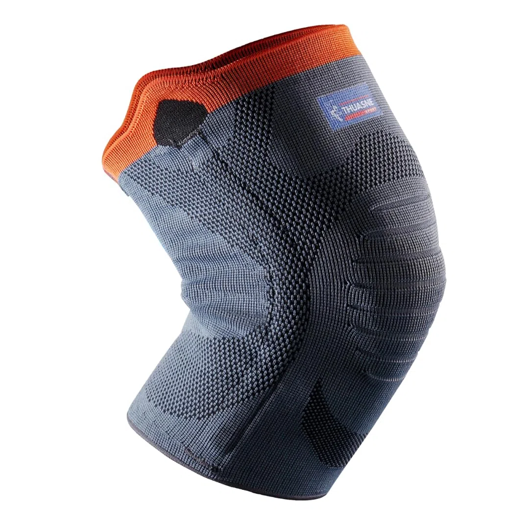 Thuasne - Genouillère Sport Tricotée de Maintien Renforcée - Maintien et Confort du Genou - Tissu Élastique, Baleines Latérales Souples - Utilisation Simple - Dispositif Médical CE