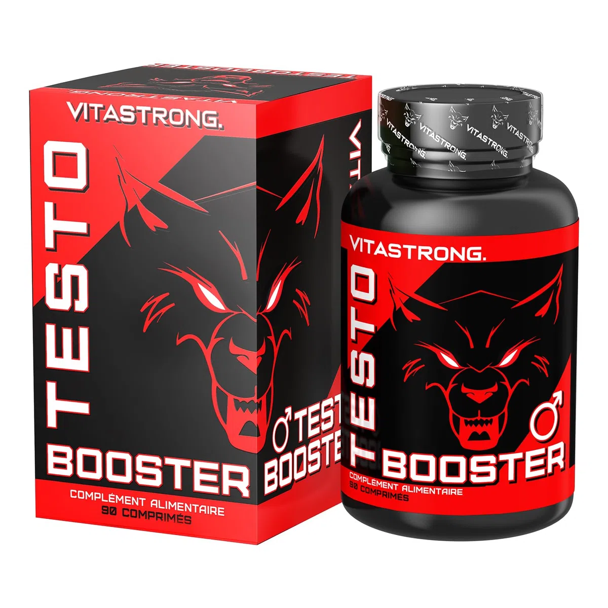 Vitastrong - Booster de testostérone, 100% naturel et sûr Comprimé, fabriqué en Italie, haute qualité, pour augmentation extrême des niveaux de testostérone et de la masse musculaire