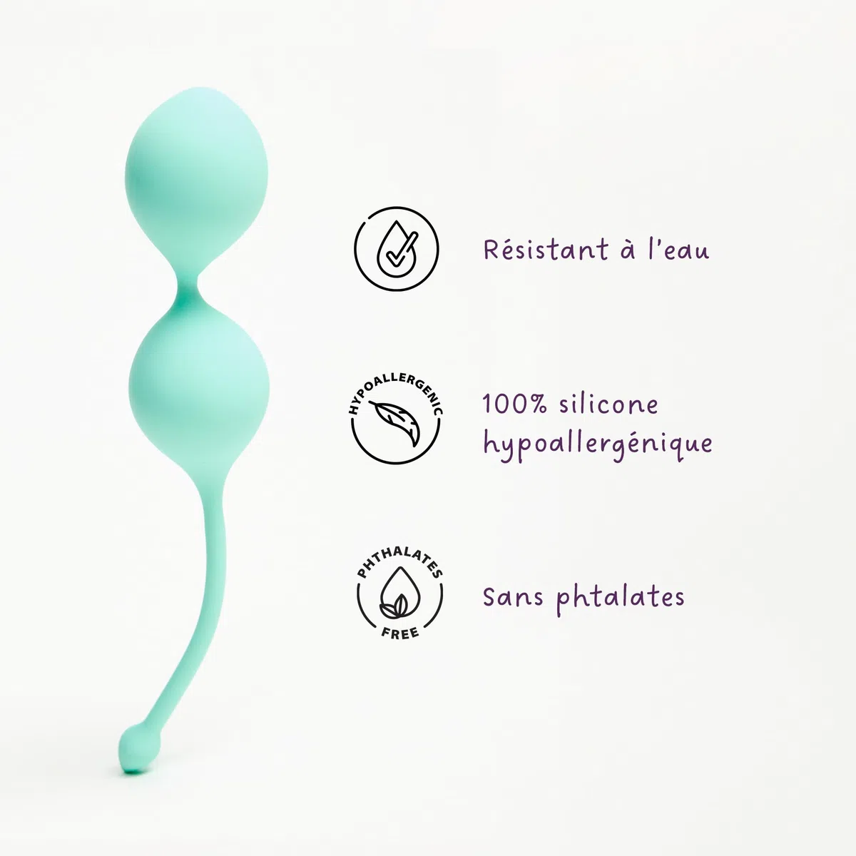 Boules de Kegel Silicone Médical | Rééducation Périnée | Post-Accouchement Incontinence Femme | Love and Care | Renforcement Périnée Femme