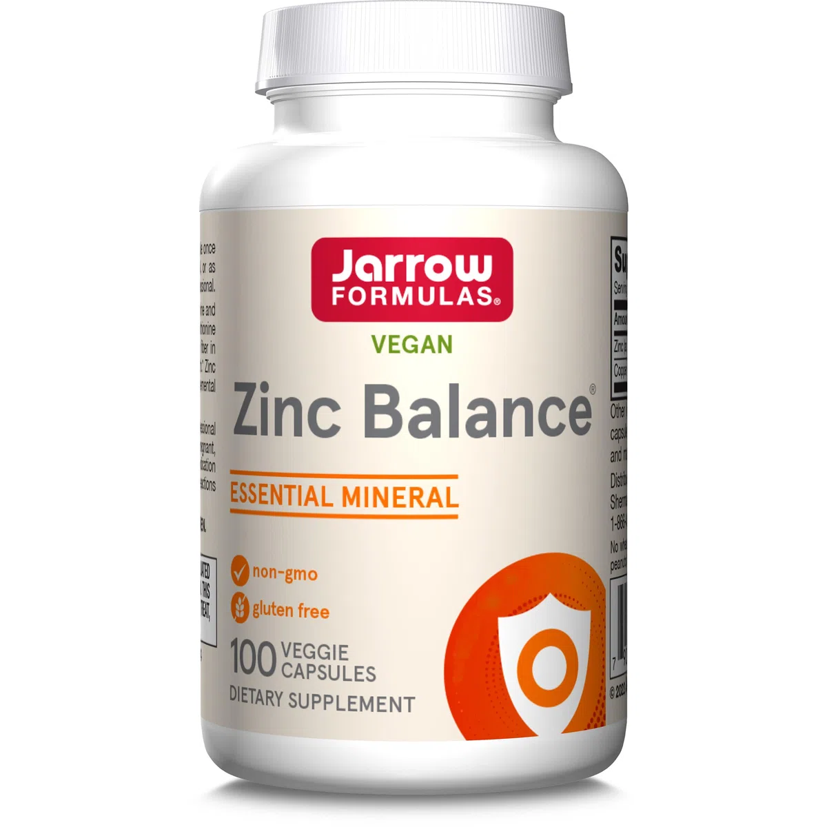 Jarrow Formulas, Zinc Balance, Zinc 15mg et Cuivre 1mg, 100 Capsules végétaliennes, Sans Gluten, Végétarien, Sans Soja, Sans OGM