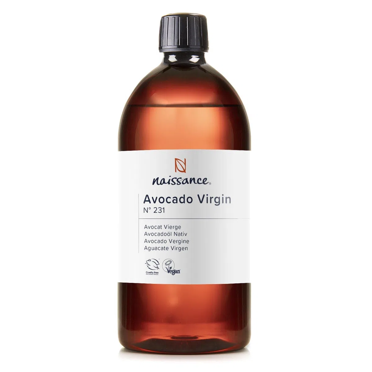 Naissance Huile D'Avocat Vierge (No. 231) - 900ml - Pour Cheveux Secs, Visage, Corps, Barbe - Pure, Naturelle, Non-Raffinée Et Pressée À Froid - Végan, Non Testée Sur Les Animaux