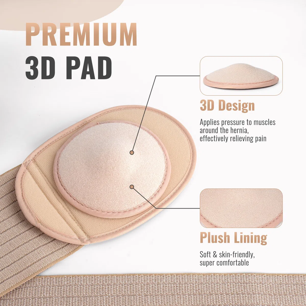 Hernie ombilicale | hernie abdominale pour hommes et femmes | attache de hernie ombilicale de type nombril avec 1 coussin de compression de hernie | ventrale, ceinture de soutien postopératoire