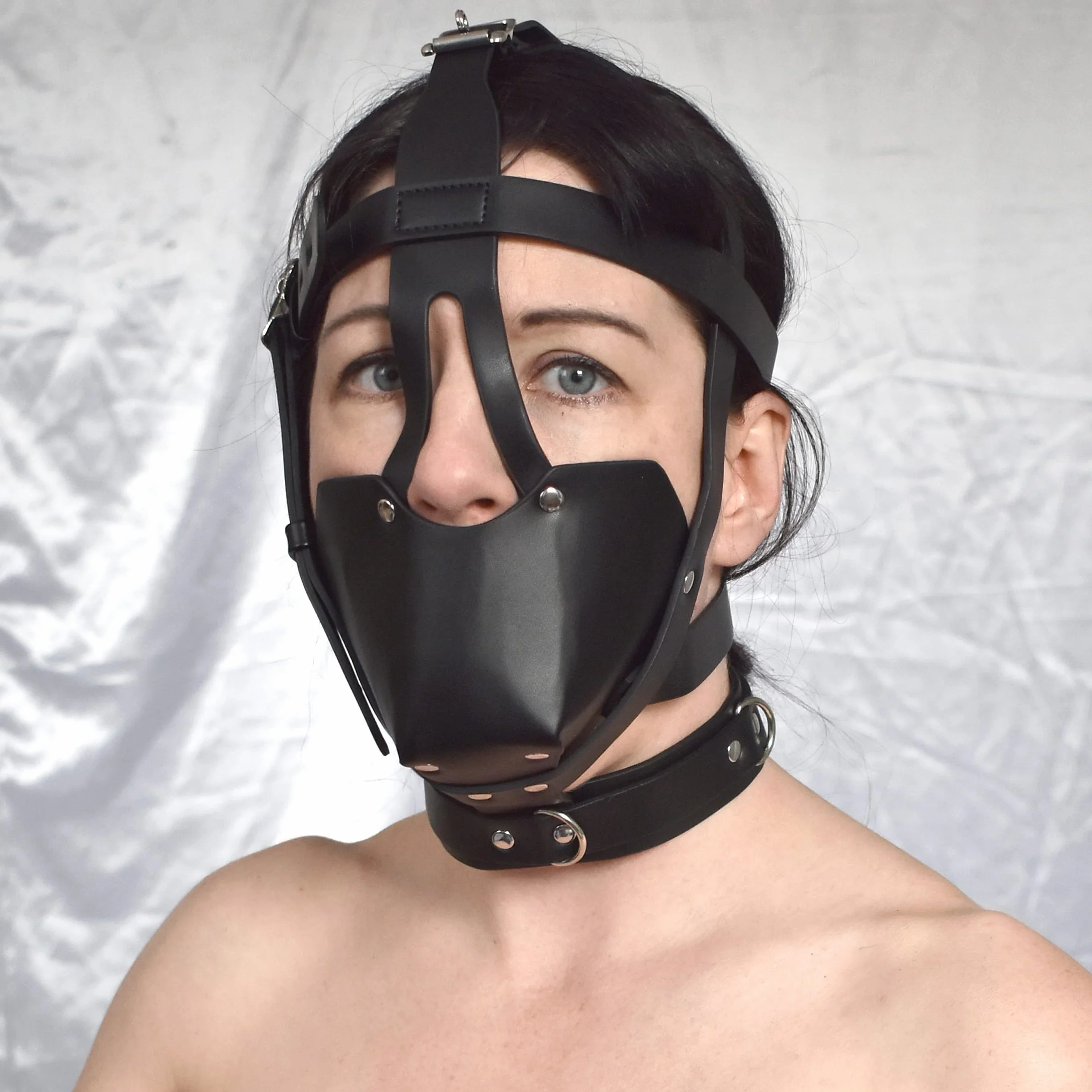 Muselière BDSM Baillon verrouillable – Harnais Gag