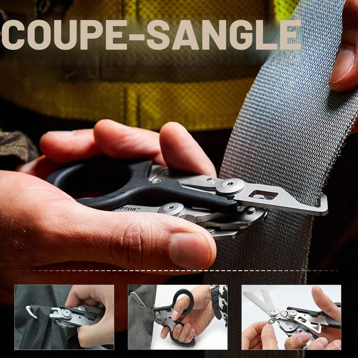 Ciseaux d'Urgence Rescue Multifonctions - Pour Bandages Médicaux, Secours et Sauvetage - Pliables pour Professionnels de la Santé