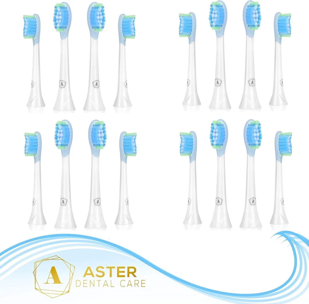 Brossette Compatible avec Philips Sonicare - Aster Têtes de Rechange pour Brosse à Dents Électrique Compatible avec Philips Sonicare Têtes de Brosse à Dents Lot de 16