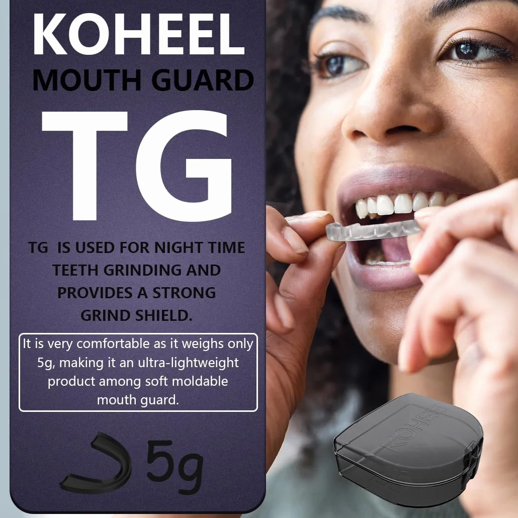 KOHEEL TG Gouttière Dentaire Professionnelle contre le Bruxisme, Gouttière Nocturnes Anti-Grincement avec Plateau de Moulage en Silicone (Lot de 5)