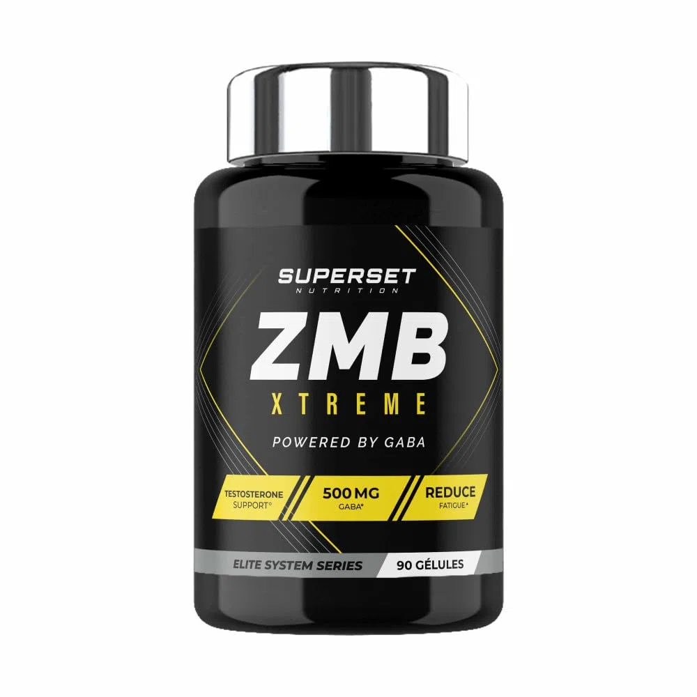 Superset Nutrition | Zmb Xtreme (90 Caps) | ZMB | Complexe de zinc, magnésium et B6 enrichi en GABA