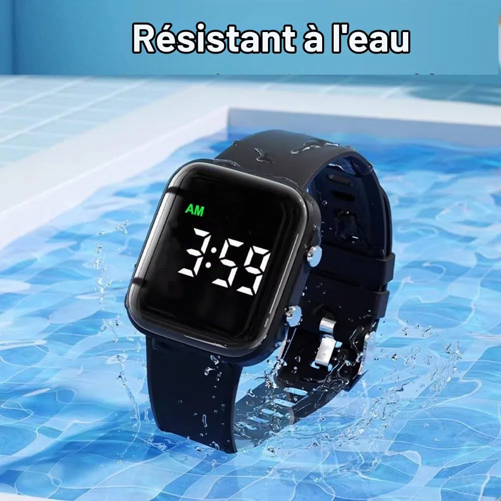 Montre avec alarme vibrante, bracelet d'apprentissage de la propreté, montre rechargeable avec minuterie et 15 alarmes quotidiennes
