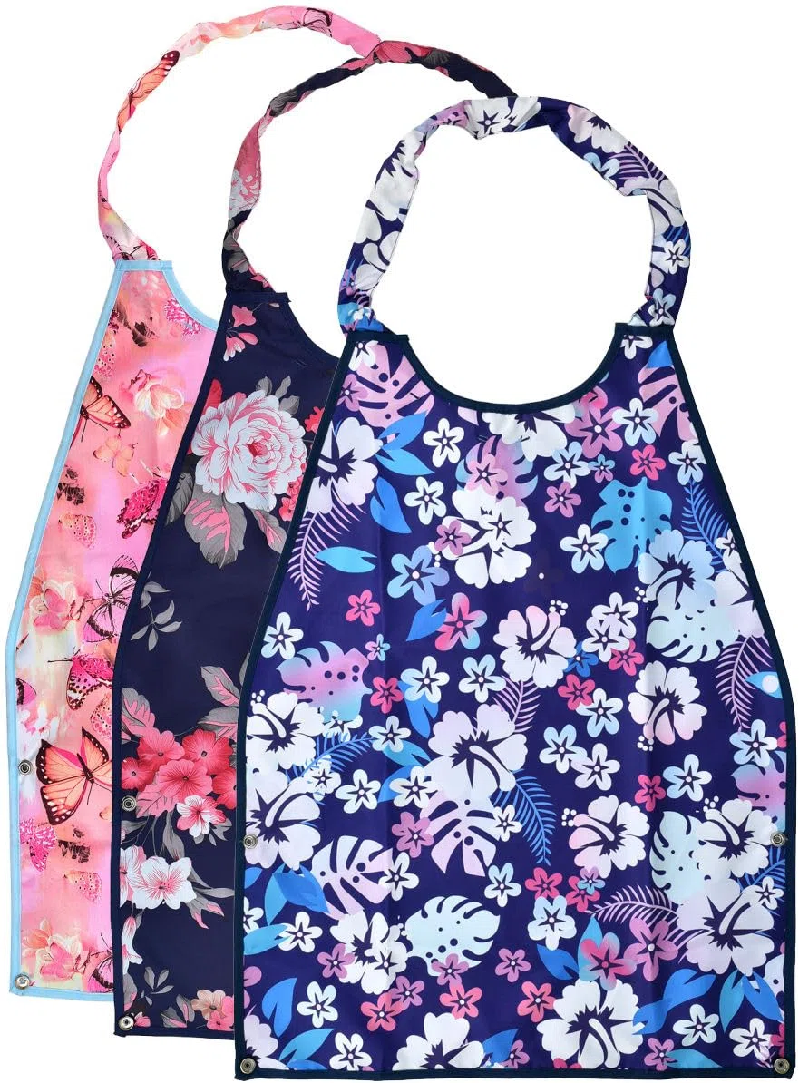 Celley Bavoirs pour adultes (lot de 3), cadeau pour personnes âgées, réutilisables et lavables