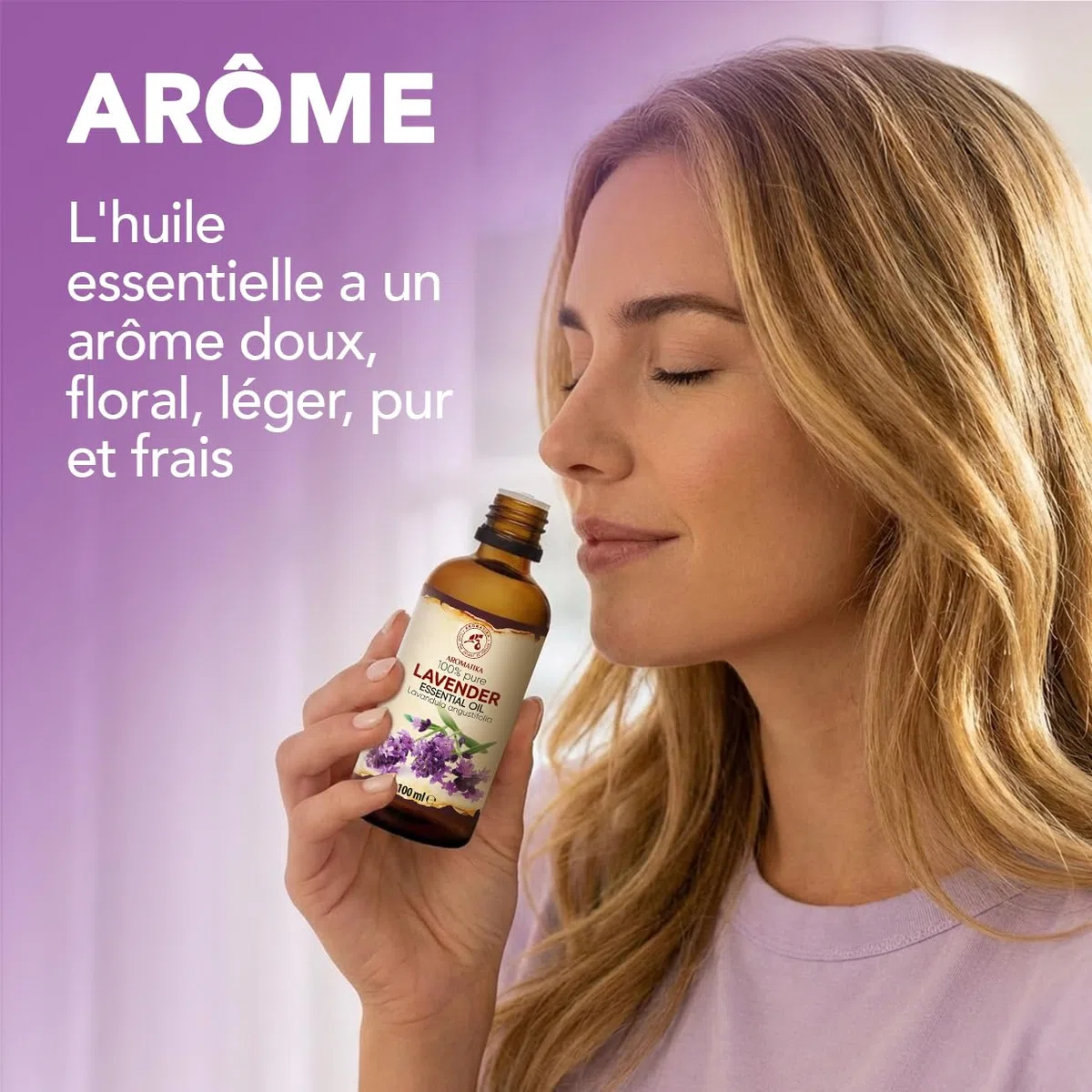 Huile Essentielle De Lavande 2x100 ml - Lavandula Angustifolia - pour Diffuseur et Lampe Aroma - le Savon et les Bougies - Parfums d'Intérieur - Arôme frais - Aromathérapie