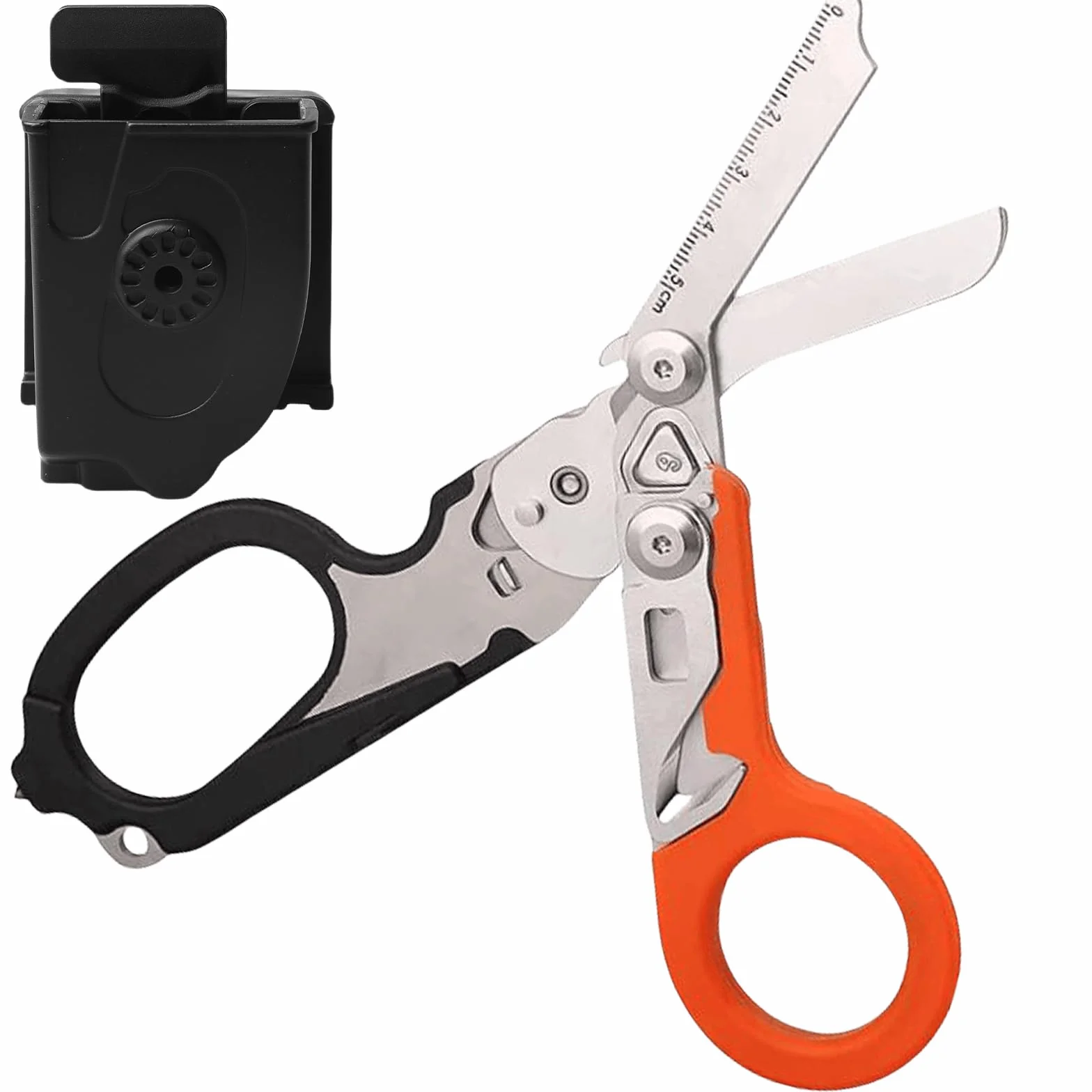 Ciseaux Trauma : ciseaux de sauvetage multifonctions avec 6 fonctions pratiques, ciseaux d'urgence, pince pliable en acier inoxydable pour une utilisation dans les services d'urgence ou la vie