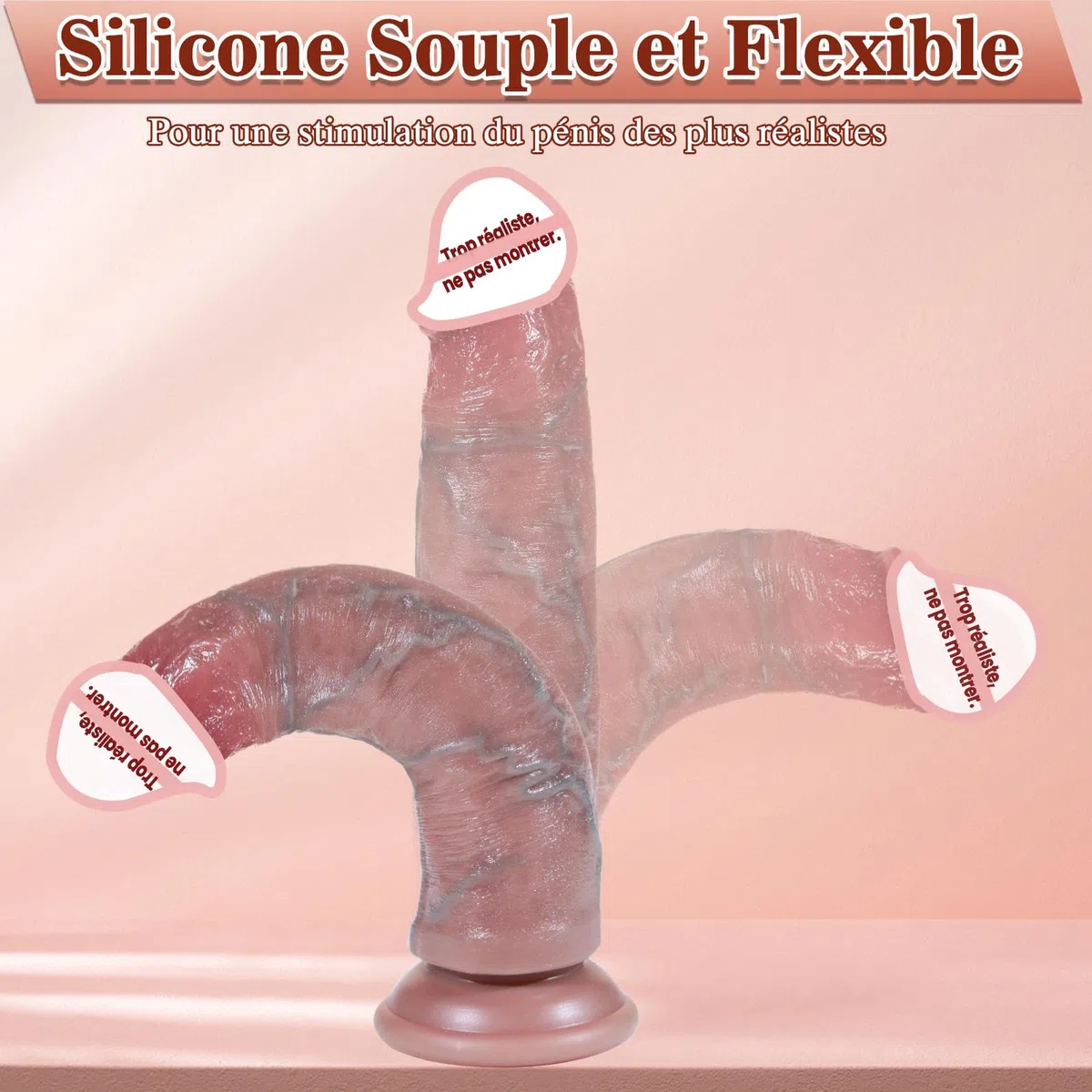 Godemichet Sex Toýs Femme Realiste Gode - Homme avec Ventouse Puissante Plug Anus pour Gay Anal Penisse Silicone pour Couple Prostate Penis