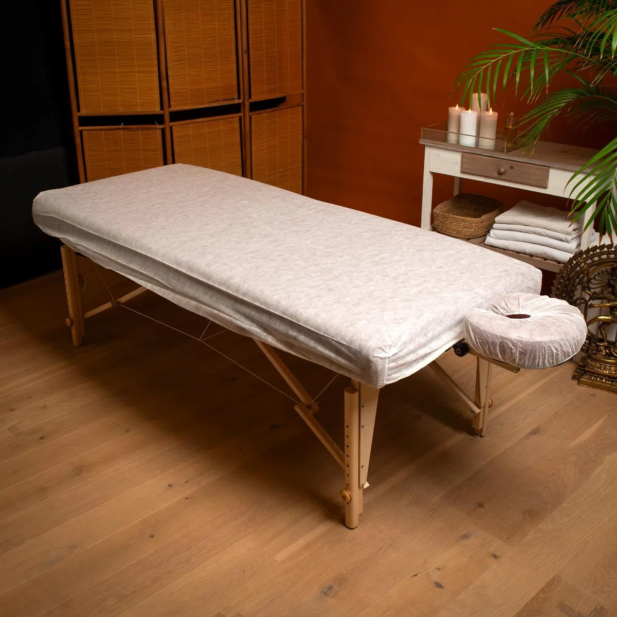 Lot de 10 Drap Housse Jetable pour Table de Massage Taille L (185 x 76 x 15 cm), pratique besoins, hygiène Drap, hygiène Housse en intissé,