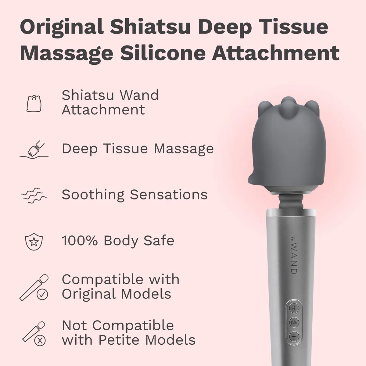 Le Wand Shiatsu Deep Tissue Kits de massage Gris Taille unique