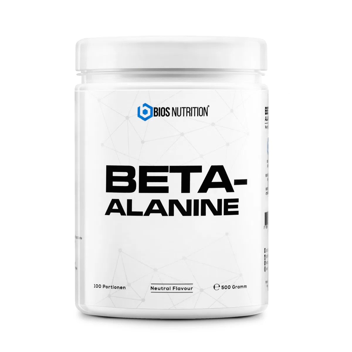 Bêta-alanine en poudre 500gr - +99% de pureté - goût neutre - vegan, hautement dosé, sans additifs - BIOS Nutrition (Fabriqué en Allemagne)