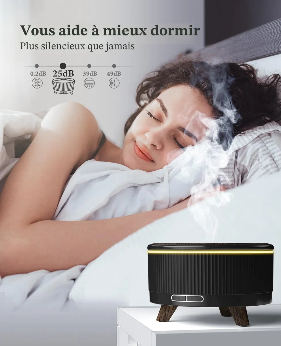 Diffuseur d'arômes, 500 ML, diffuseur d'huiles essentielles, diffuseur d'huile parfumée