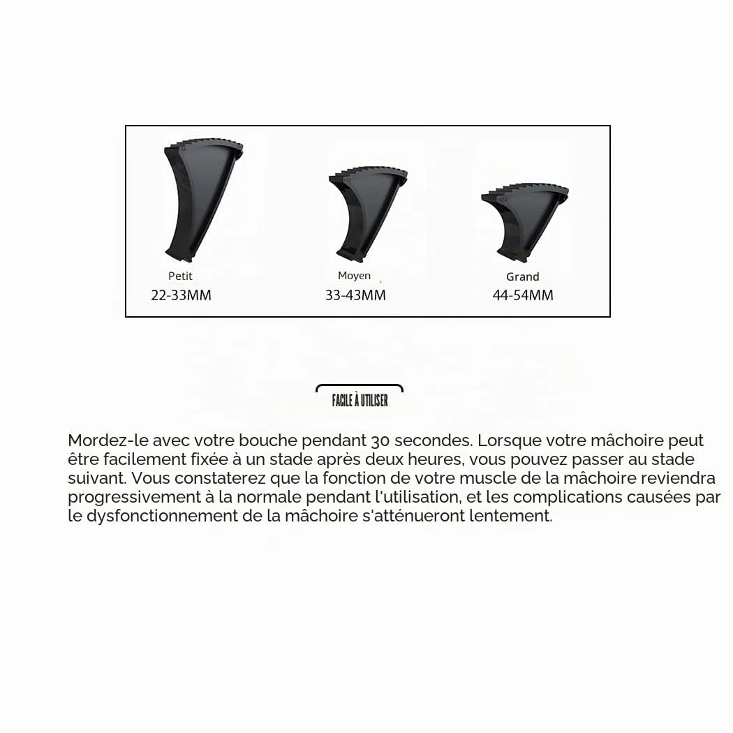 KOHEEL Dispositif Médical pour ATM - Traitement des Douleurs Mandibulaires, Bruxisme, Trismus et Céphalées - Stretching Passif pour Détendre les Muscles de la Mâchoire (Lot de 3)