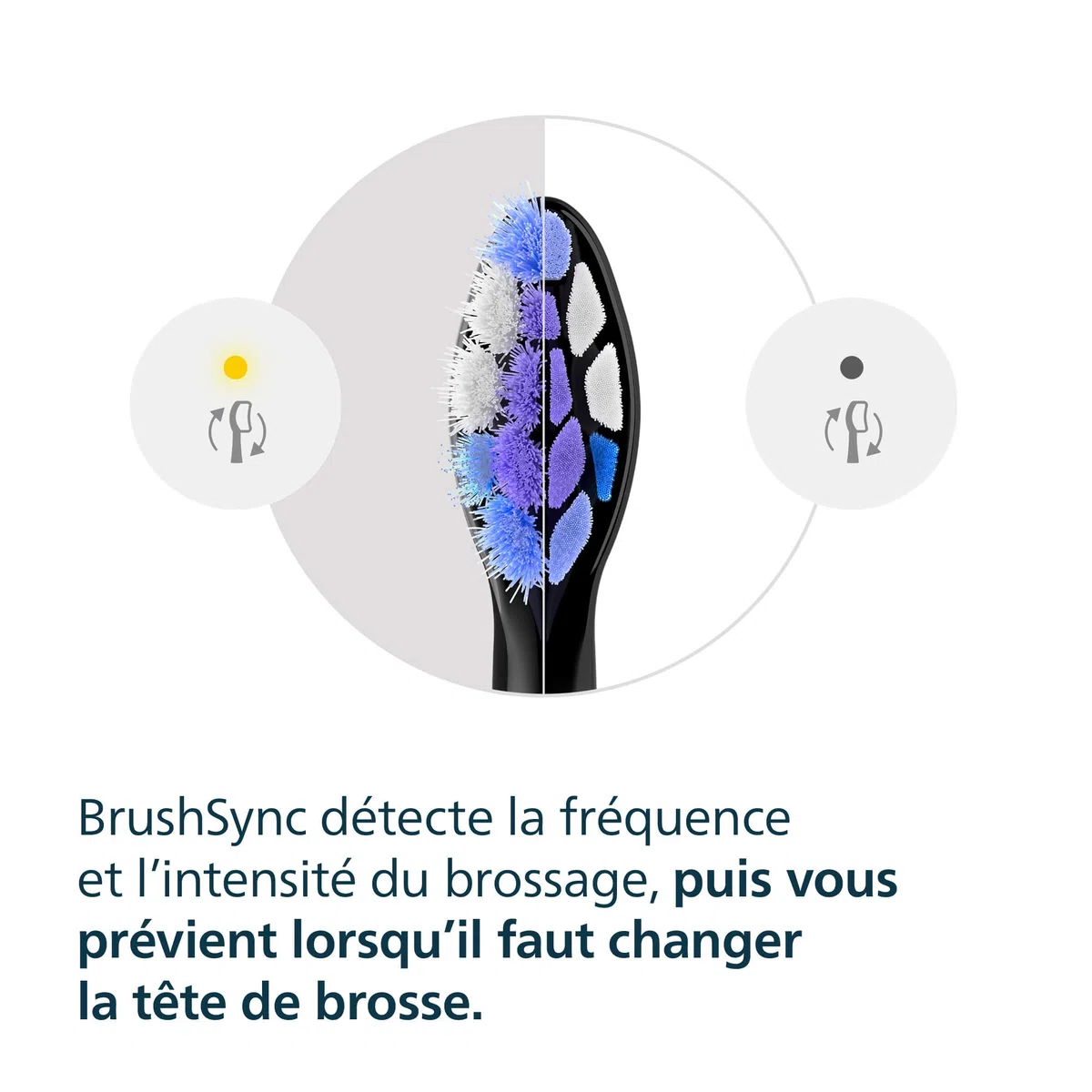 Philips Sonicare S2 Sensitive, têtes de brosse de rechange, noir, lot de 6, HX6056/88