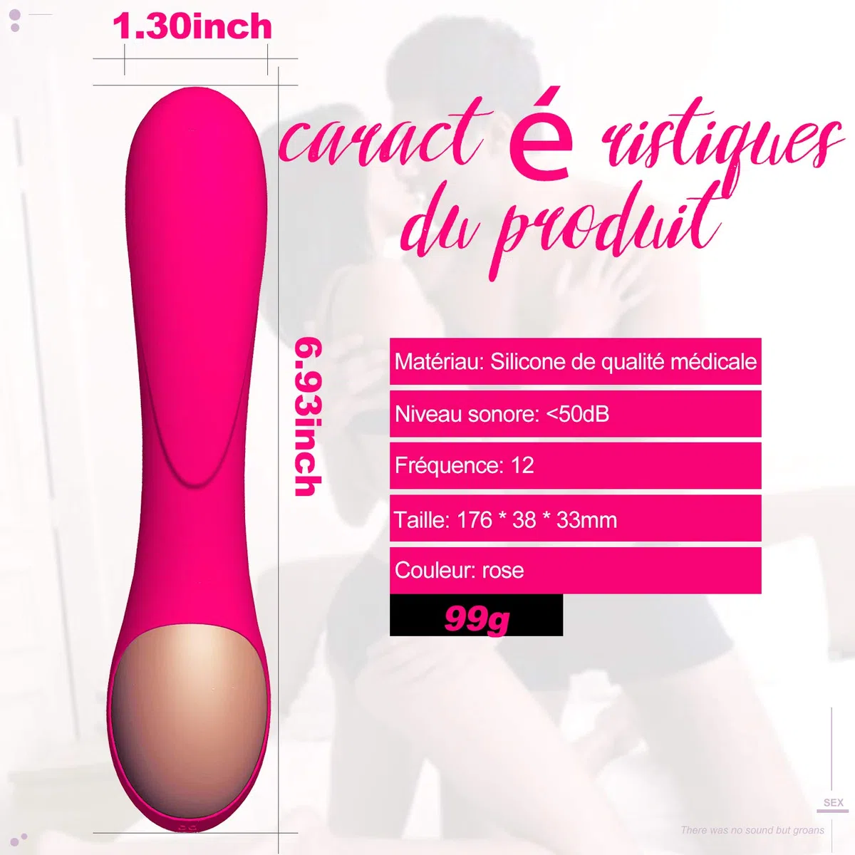 Vibromasseur pour Femme,Clitoridien Puissant Silencieux Point G Vibrateur Sexuel Masseur,12 Mode Vibration Silicone Ultra Puissance USB Rechargeable Sex Toýs pour Femme Couples (rose rouge)