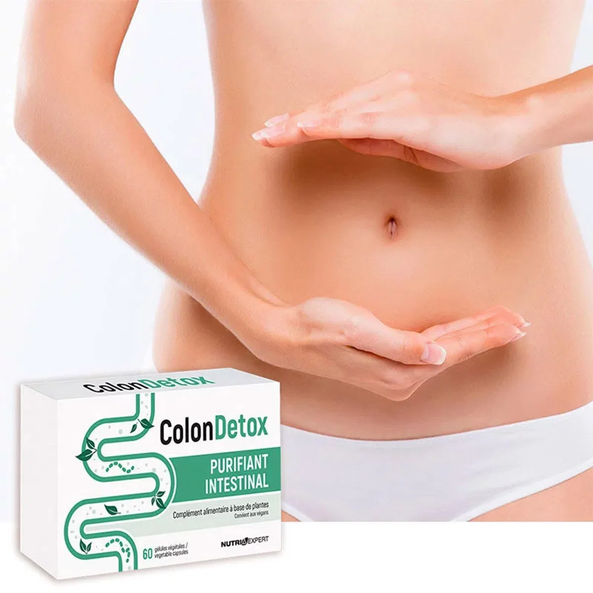 NUTRI EXPERT - Colon Detox - Complément alimentaire à base de plantes - Purifie et détoxifie le côlon - Améliore le confort intestinal & facilite la digestion - Vegan - Lot de 3 produits