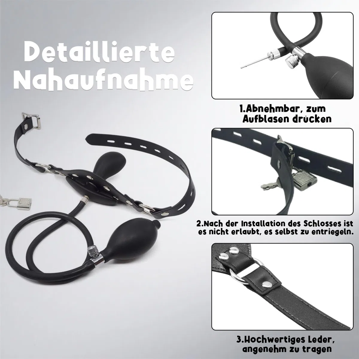 Baillon Sexuelle Bdsm Baillon Sm Bouche Ouverte Gode Gonflable Ball Gag Cagoule Bdsms Set Accessoires Hard Bondage Bdsm Sexe Sm Femme Bdsm Extrêmes Pour Femmes Et Hommes