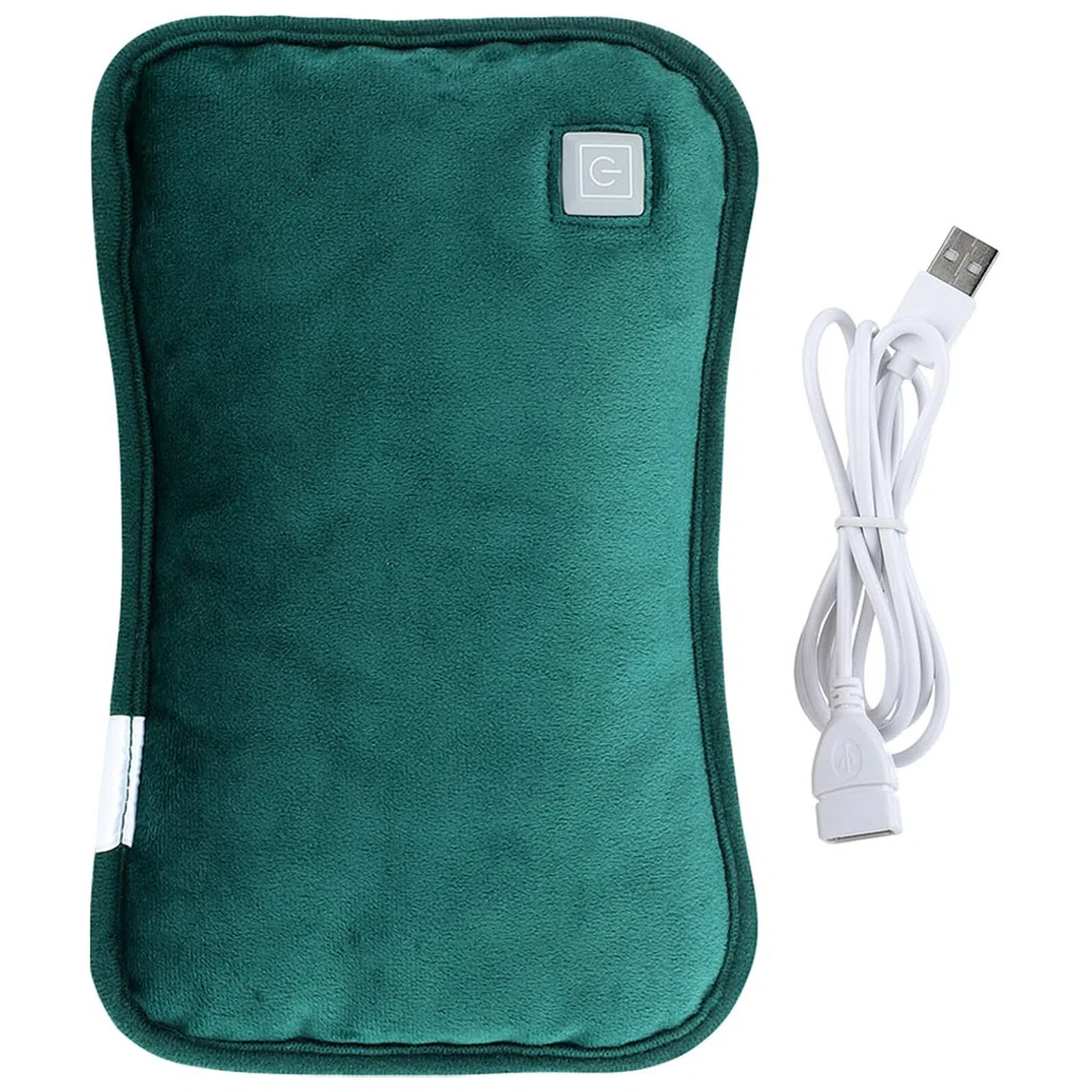 Alipis Bouillotte Électrique USB Rechargeable sans Eau Chauffe-Mains Portable Respirant Niveaux de Température Chauffe-Ventre et Dos Housse Thermique et Confortable Vert