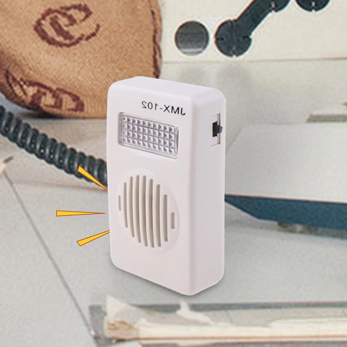 Amplificateur de Sonnette pour téléphone | Amplificateur de Volume 70 DB avec indicateur, indicateur Lumineux pour appels téléphoniques Fixes domestiques et Bureaux