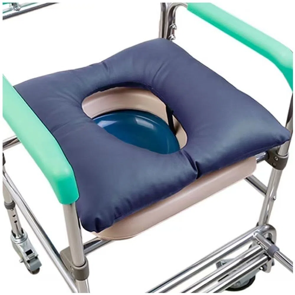 Coussins De Chaise Percée, Coussin Anti-escarres en Forme De Carré Imperméable à l'eau PU pour Personnes âgées Coussin Portatif De Chaise De Fauteuil Roulant De Soutien