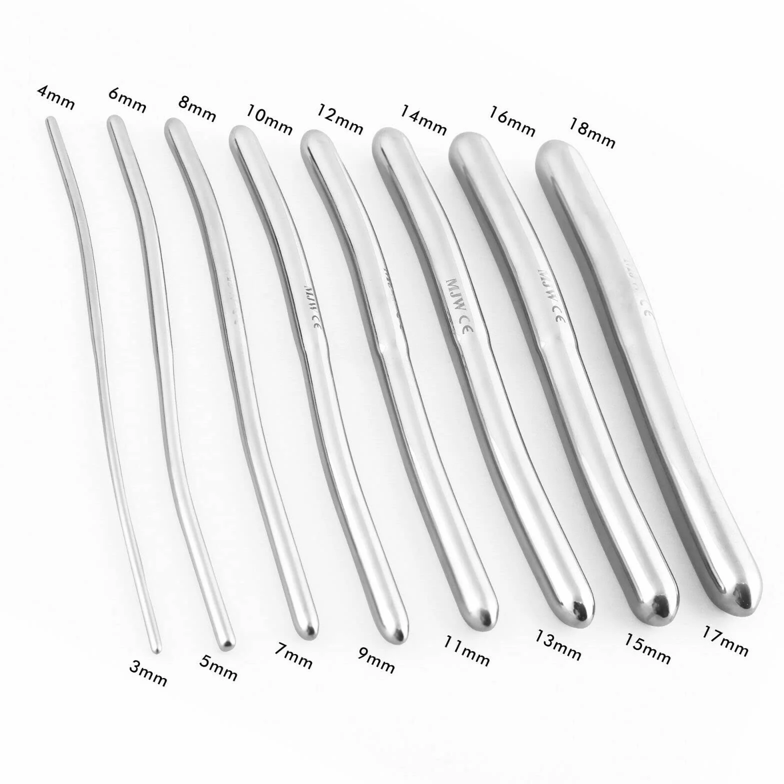 Hegar utérin dilatateur / urétral hegar dilator Sounds Set 8 PCS Double fin de gynécologie
