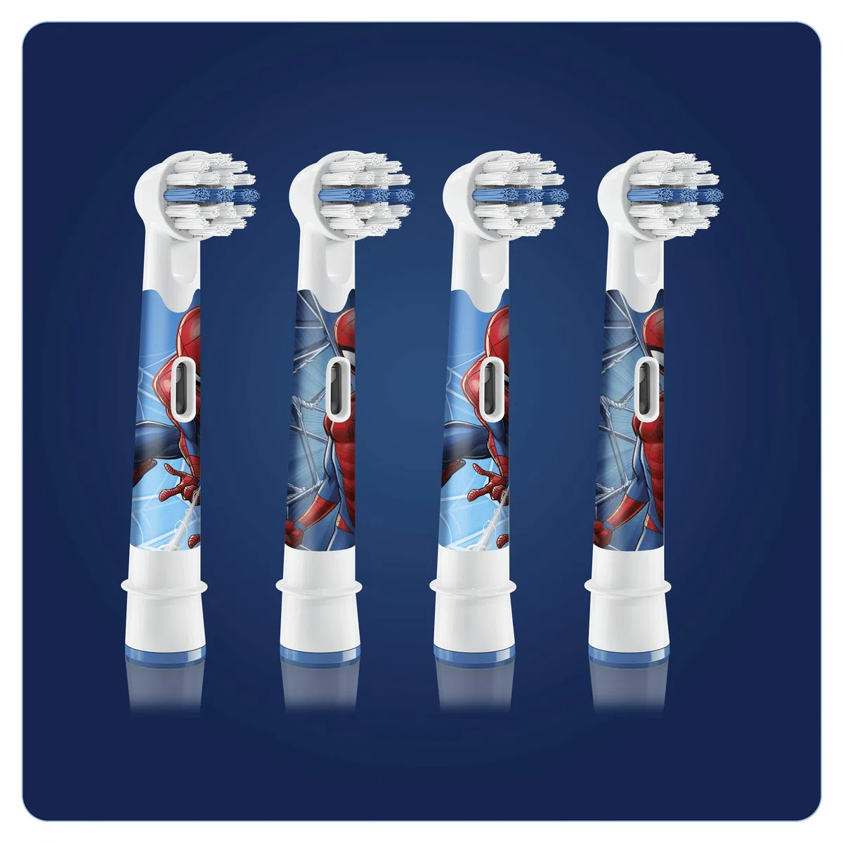 Oral-B Kids Lot de 4 têtes de rechange pour brosse à dents électrique avec personnages Marvel Spider-Man, spécialement conçues pour les enfants à partir de 3 ans