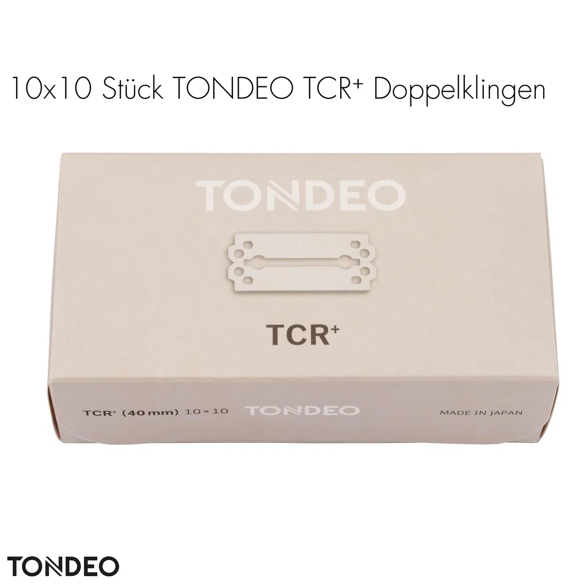 TONDEO Lames de rasoir TCR+ | 10x10 lames doubles inoxydables pour rasoirs TONDEO | La tradition d'un savoir-faire artisanal exceptionnel