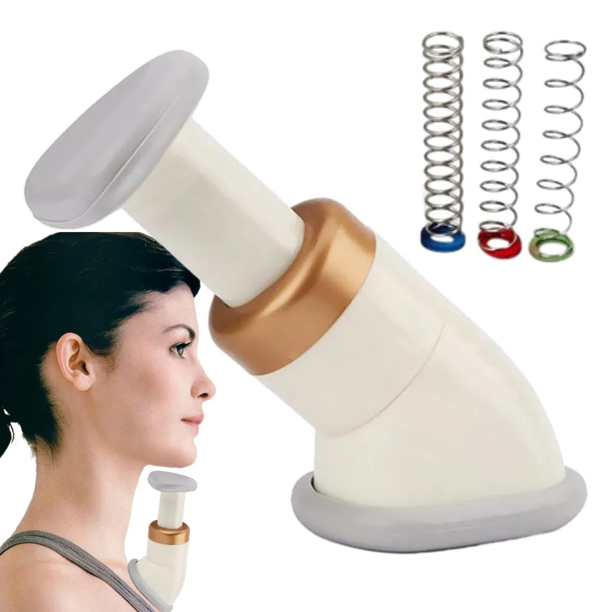 Réducteur de double menton – Appareil de tonification du cou et exercice facial pour le cou, tonifiant pour le cou pour raffermir, soulever, raffermir la peau, modelage de la mâchoire, masseur pour le