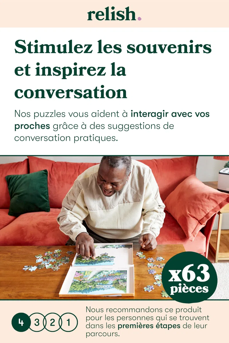 Relish ‘Farmers Market’ Puzzle 63 Pièces : Activités Adaptées aux Seniors Atteints de Démence ou d’Alzheimer