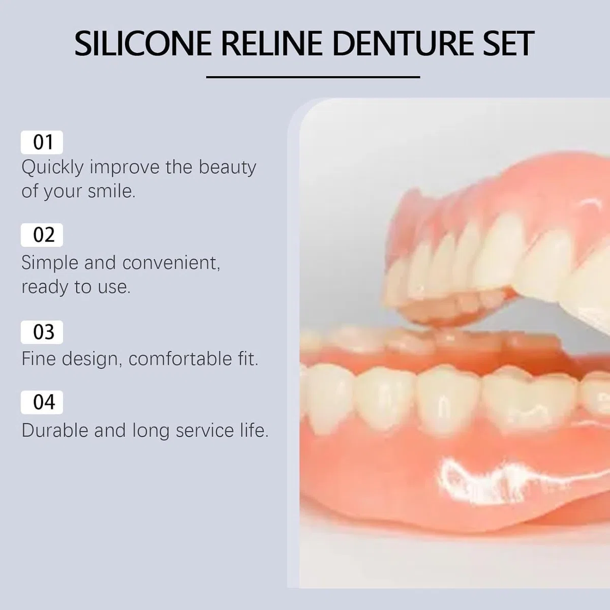 Dentier Silicone, Prothèse Dentaire Silicone Bikenda Pour Hommes Et Femmes