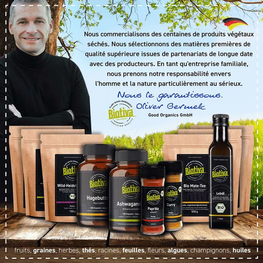 Shatavari poudre bio 500g (2x250g) - asperge indienne - Asparagus Racemosu - Ayurveda - conditionné et certifié en Allemagne- Biotiva