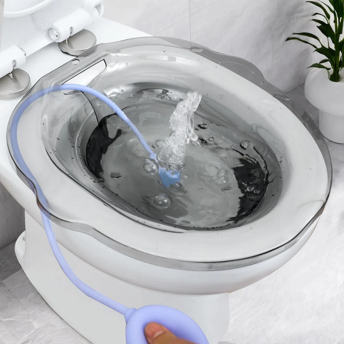 Sitz Baths Siège de salle de bain pour soins post-partum, personnes âgées, handicapées ou traitement des hémorroïdes – Atténuent les infections et soulagent l'inflammation