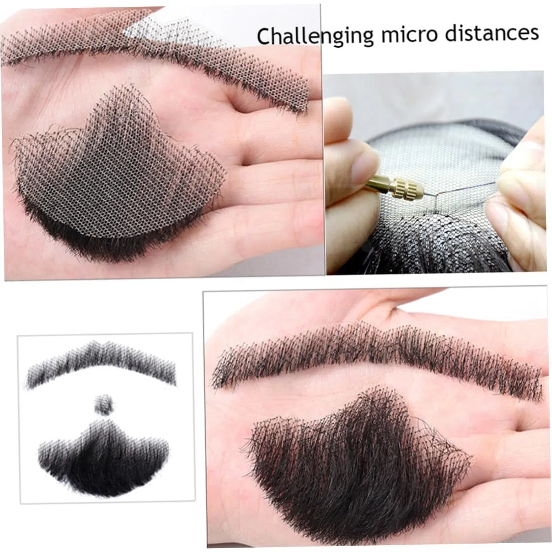 Faux Hommes Barbe de la Barbe réelle Moustache Moustache Barbe la Vie comme la Moustache de Vraie Cheveux Fausse Moustache pour l'homme, Vie comme la Moustache de Vraie Cheveux