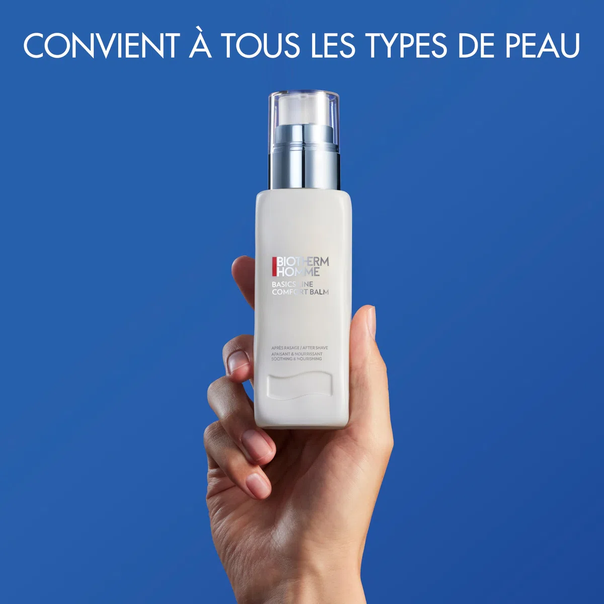 Biotherm Homme, Basics Line Baume Ultra Confort Homme, Après-Rasage Apaisant et Nourrissant, Calme les Irritations et les Brûlures du Rasage, Enrichi en Biotech Plankton, Tous Types de Peaux, 75 ml