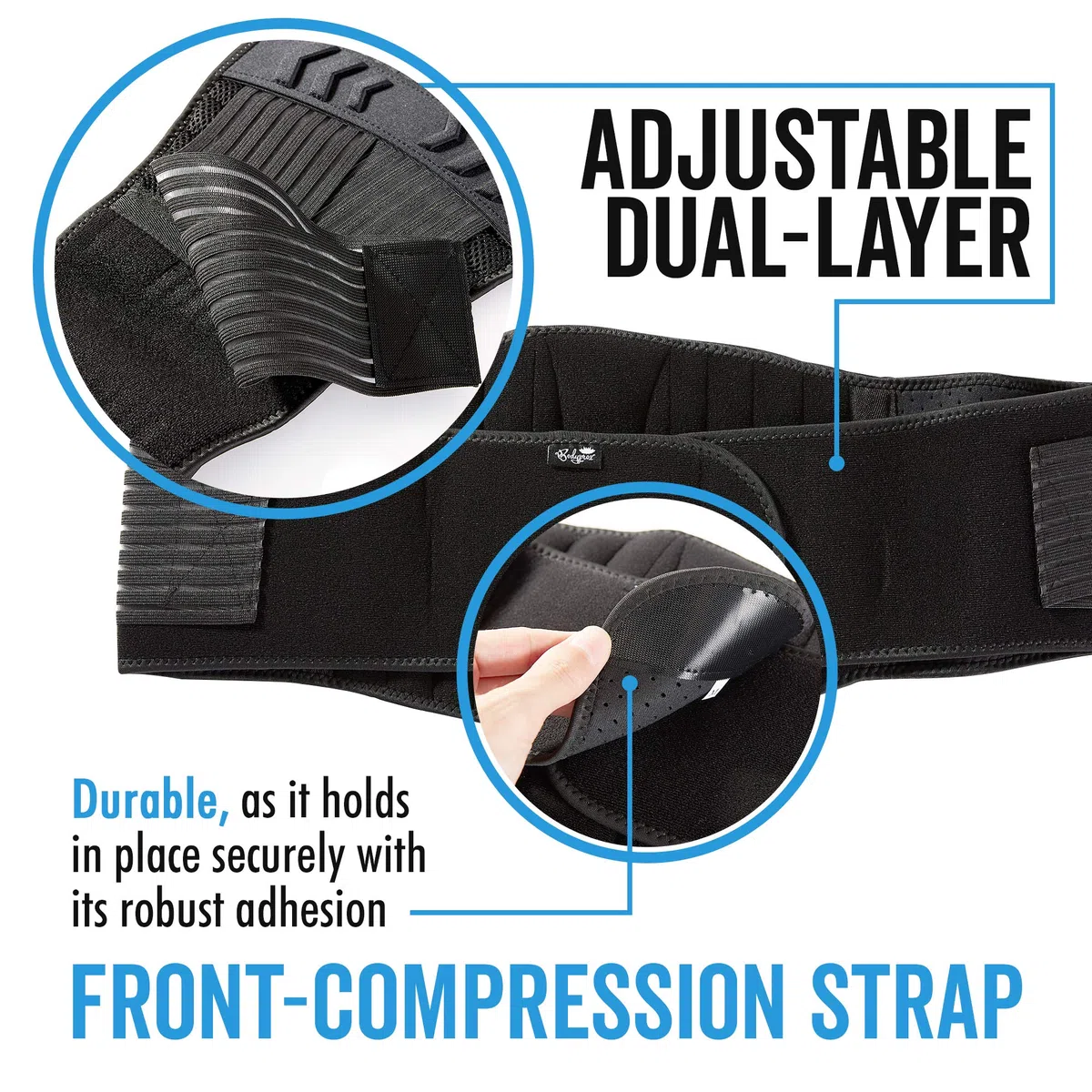 Bodyprox Support lombaire pour homme et femme - Taille Standard 71-127 cm