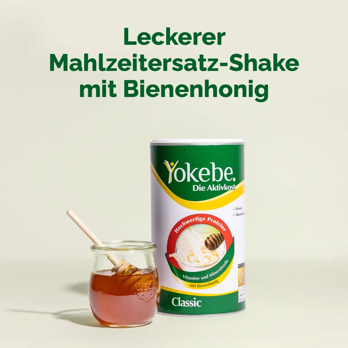 Yokebe Classic Lot de 2 packs de démarrage avec shaker pour perdre du poids Sans gluten et végétarien Substitut de repas pour perte de poids avec protéines de qualité supérieure 500 g, 12 portions