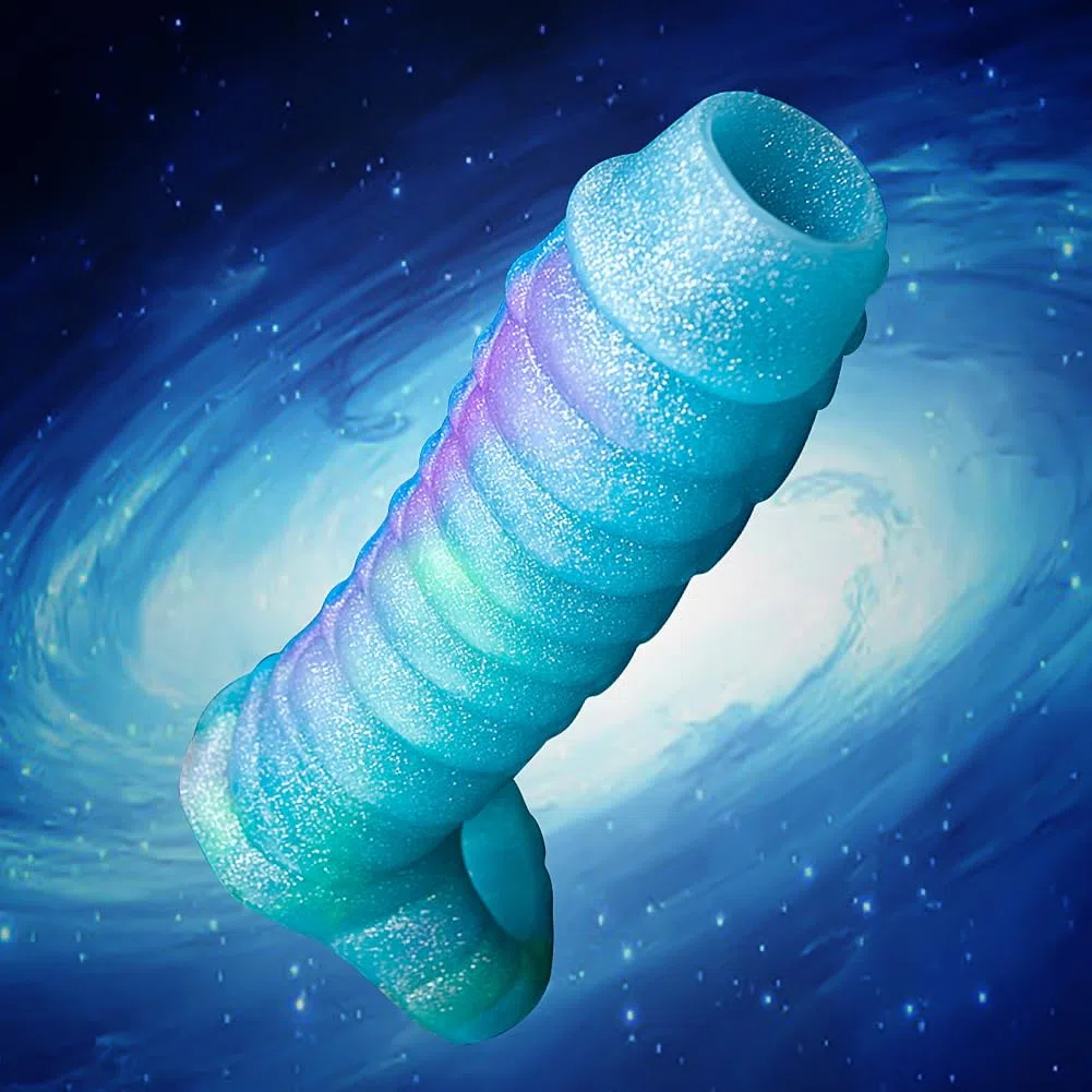 SXOVO Gaines pour Pénis Monstre, Manchon Penis Ouvert avec Anneau Testiculaire, Agrandisseur de Pénis Réutilisable, Retardateur Éjaculation, Sex Toýs Homme pour Couple Plaisir