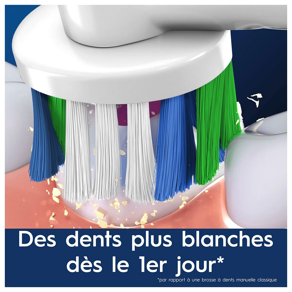 Oral-B Brossettes de Rechange 3D White, lot de 8, Blanches – Recharges Brosse à Dents Électrique Pro, Blanchiment avec une Coupelle de Polissage