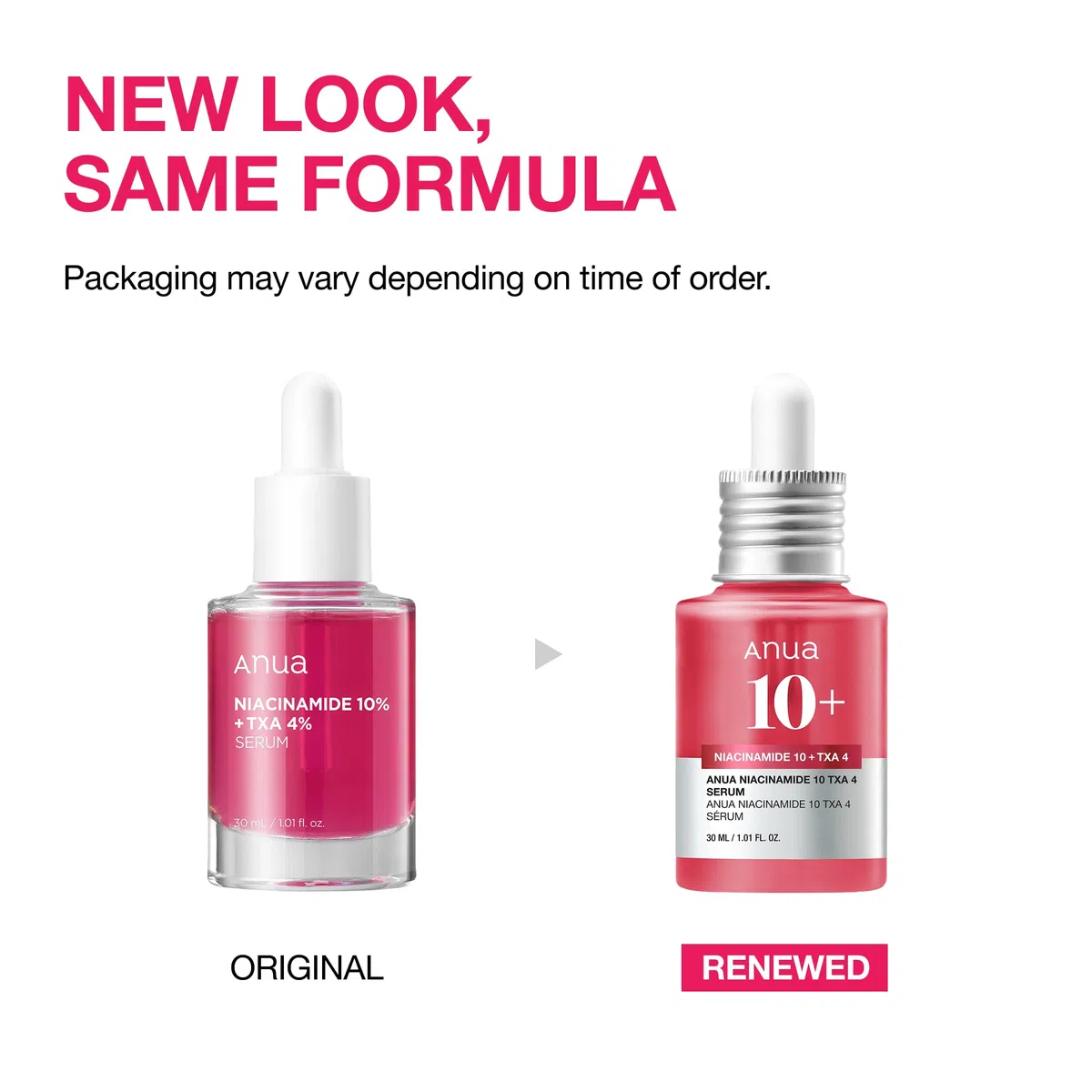 ANUA Sérum 10% niacinamide + 4% acide tranexamique, céramide, acide hyaluronique, vitamine B12, couleur naturelle, pour peaux sensibles, peau de verre coréenne, sans parfum (30 ml / 1,01 fl.oz.)