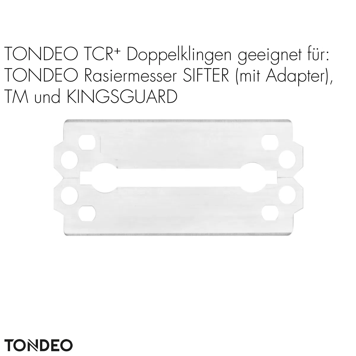 TONDEO Lames de rasoir TCR+ | 10x10 lames doubles inoxydables pour rasoirs TONDEO | La tradition d'un savoir-faire artisanal exceptionnel