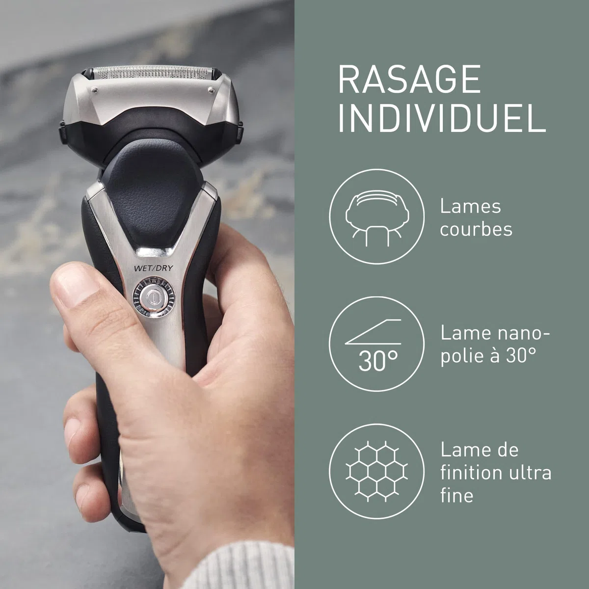 Panasonic WES9013Y1361 Lames de Rechange pour Rasoirs Electriques ES-LL41, ES-LL21, ES-GA21, ES-LT71, ES-LT31, ES-RT87, ES-RT67 & ES-RT47, Lot Mixte, Système à 3Lames, Acier Inoxydable Japonais Avancé